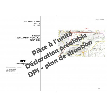 Pièce DP1 - Plan de situation déclaration préalable