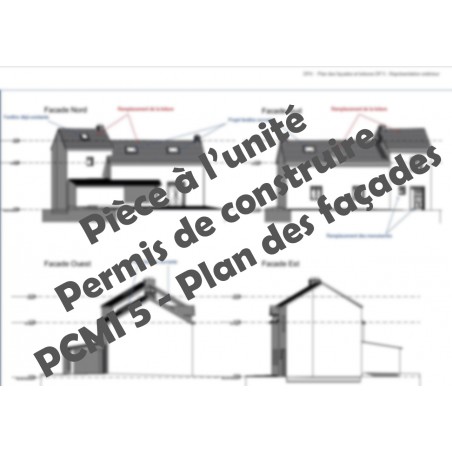 permis de construire, plan PCMI 5 plan des façades