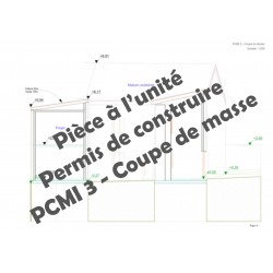 permis de construire, plan PCMI 3 coupe de masse