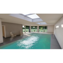 Projection 3d piscine couverte